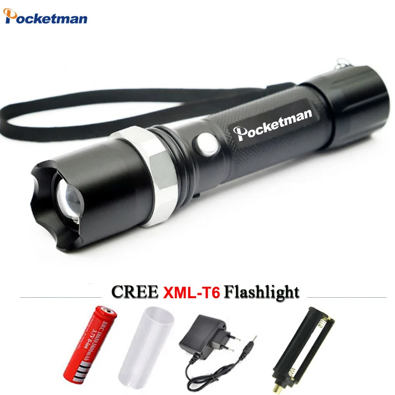 

Powerful LED Flashlight XM-T6 Lantern Rechargeable Torch Zoomable Waterproof AAA /18650 Battery Lamp linterna Camping z50