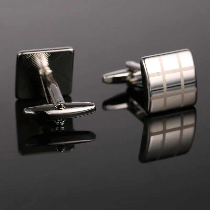 CHUKUI  Luxury Laser Engraved Mens Silver Cufflinks Gift For Fasther Shirt Cufflink Male Suit Accessories (7)