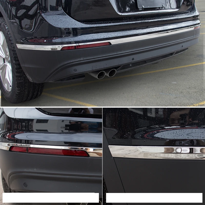 Lsrtw2017 Нержавеющая сталь багажник автомобиля Бампер Планки для Volkswagen Tiguan