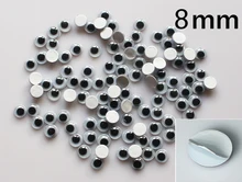 hot sall 8mm Plastic eye with self adhesive Wiggle Eyes forDoll Toy diy 10000pcs lot