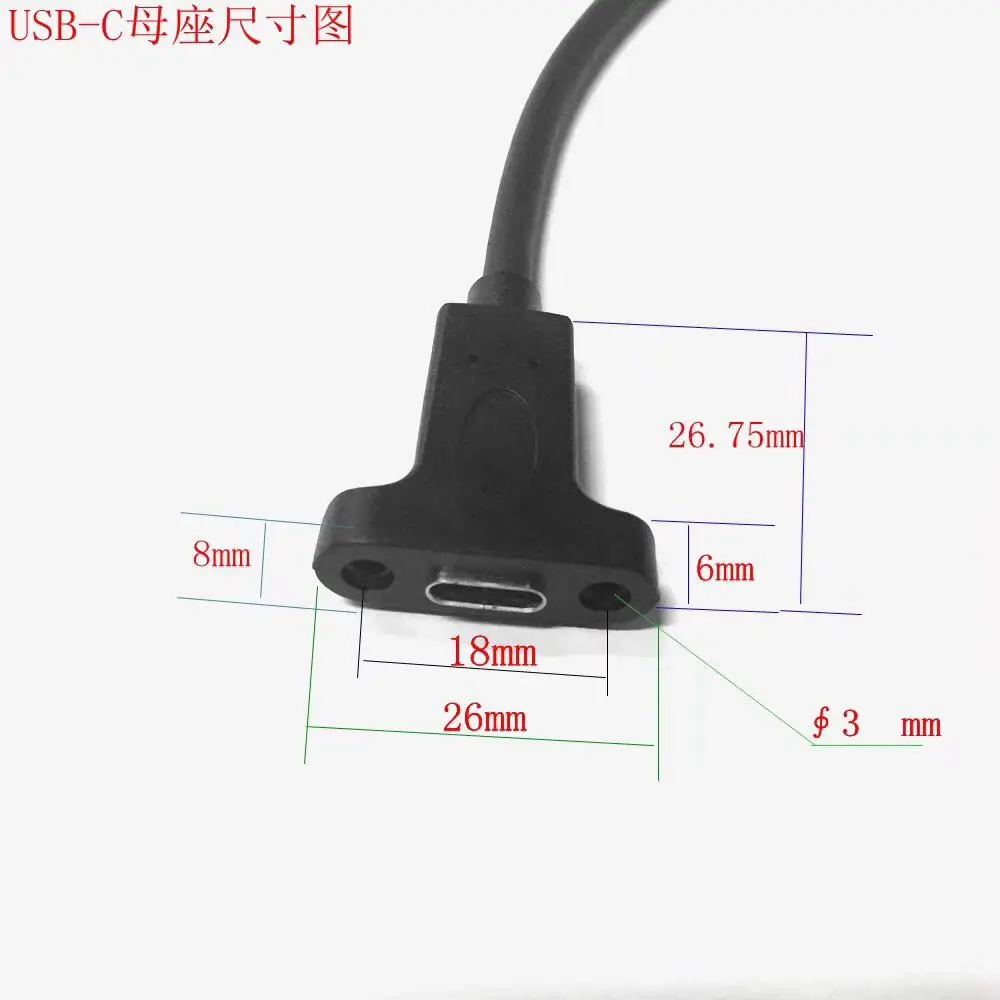 Новинка 10 Гбит/с 90 градусов прямоугольный удлинитель USB 3. 0 Type C Папа мама с винтами