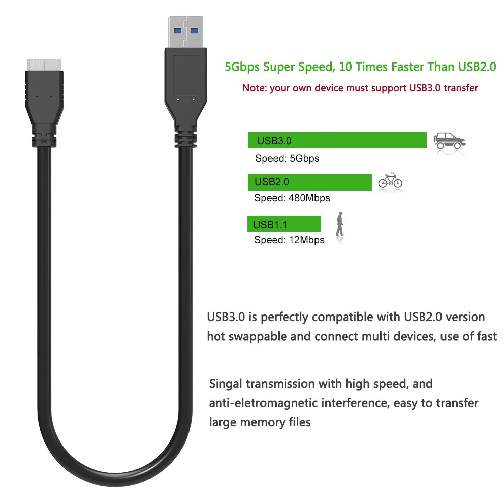USB 3,0 type A к Micro B кабель для samsung S5 Note3 внешний жесткий диск HDD USB данные HDD провод шнур USB Micro B ChargeCabo