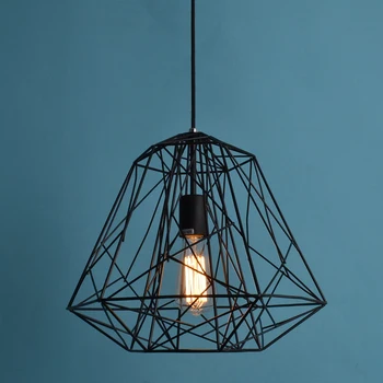 

Industrial Loft Metal Cage Dining Room Pendant Lights Country Rustic Restaurant Pendant Lamp Corridor Stair Pendant lightings