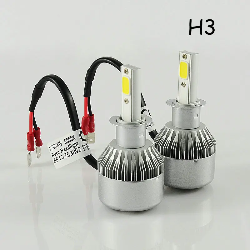 

1 Set 72W 7600LM C6 H3 LED Headlight 36W 3800LM H1 H4 H7 H8 H9 H11 9005 9006 9012 9004 9007 H13 Car LED Headlight Bulb