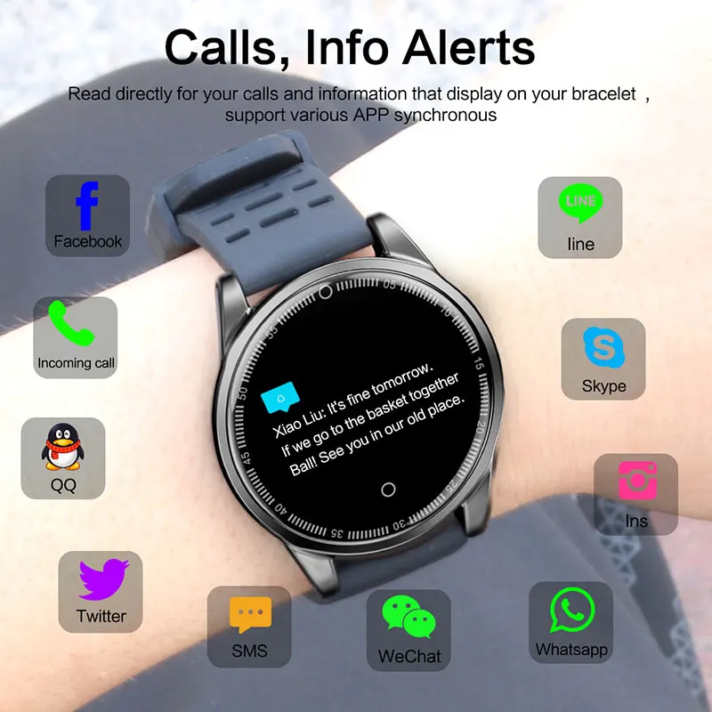 

Bluetooth R13 Smart Watch Men Women Heart Rate Monitor Blood Pressure Pedometer Running Fitness Tracker Sport Intelligent Watch