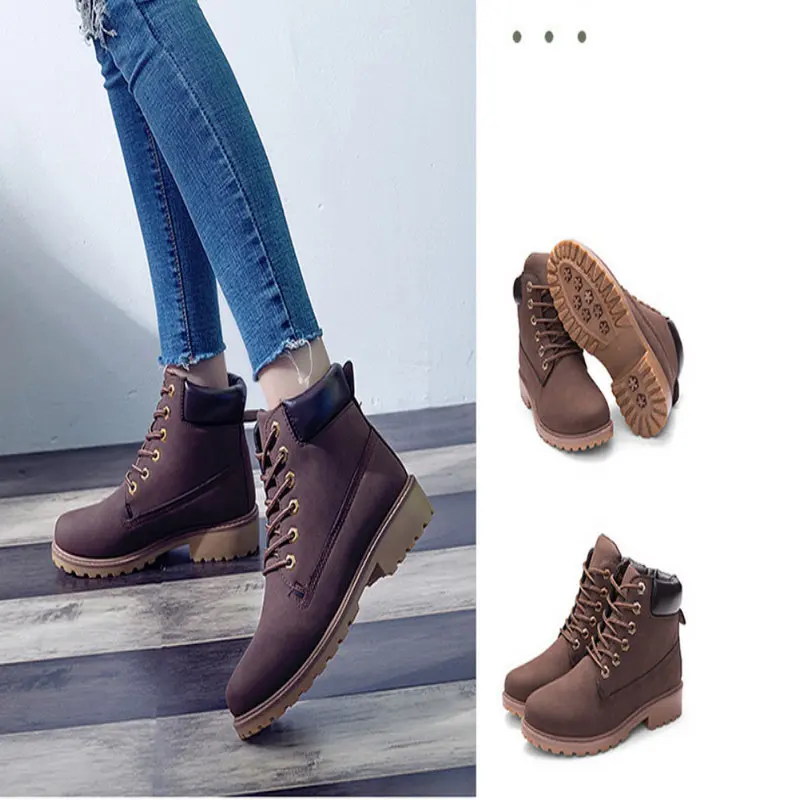 

Y168 2018 NEW style Women's Boots round toe solid winter solid Women's Boots