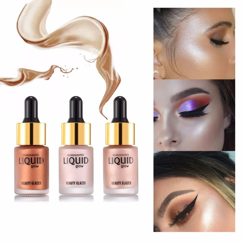 Beauty Glazed 3 Colors Liquid Glow Highlighter Makeup Highlighter Cream