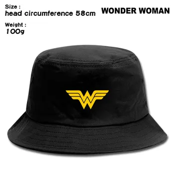 

New Summer Wonder Woman W Comic Manga Hero Fisherman Cap Hat Men Women Outdoor Daily Use Cosplay Canvas