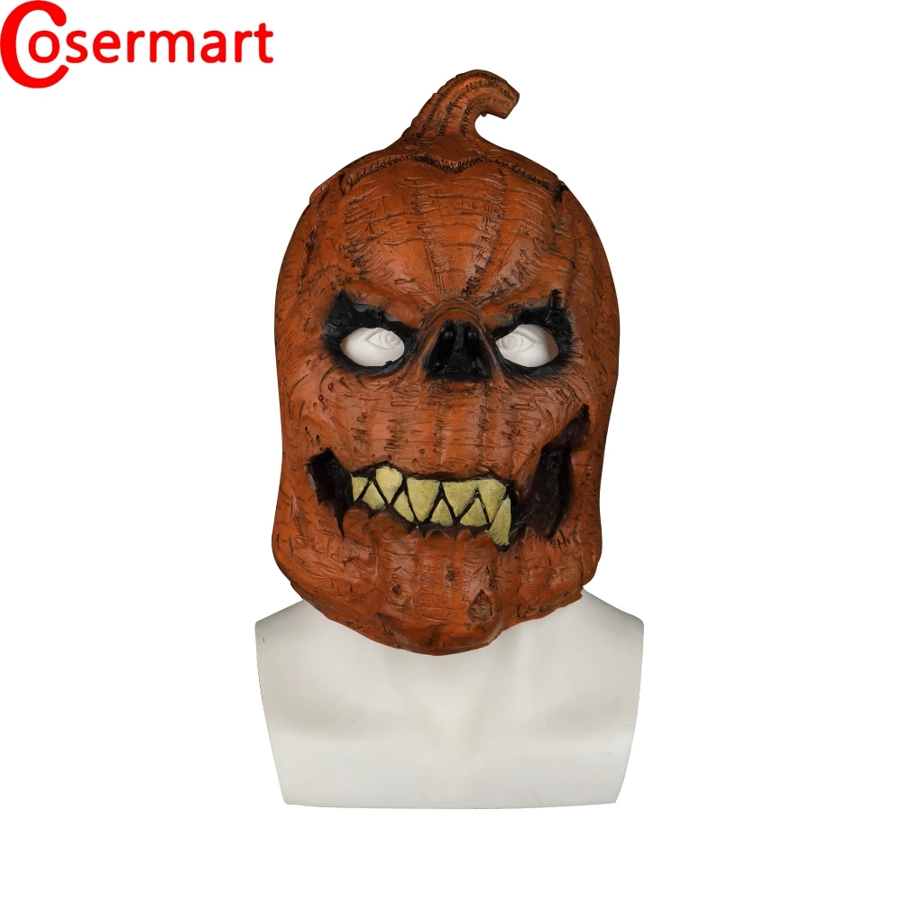 

Cosermart Latex Mask Pumpkin Full Head Cosplay Funny Dressed Halloween Party Prop Masks Adult Masquerade