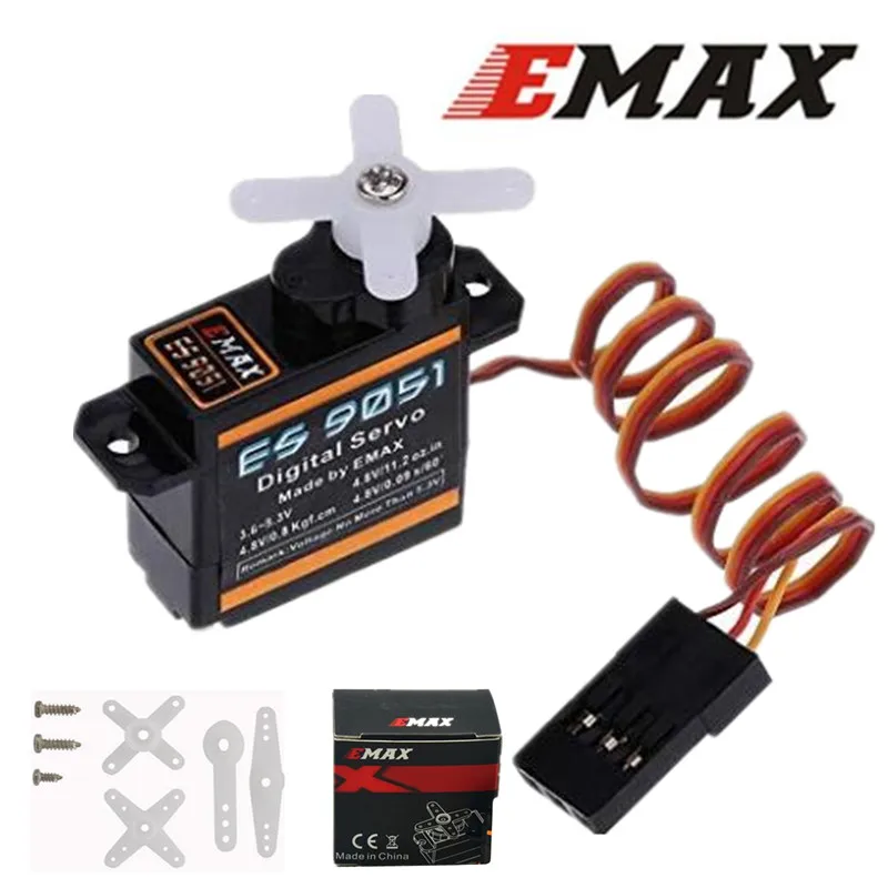 

4pcs ES9051 4.3g Plastic EMAX Digital Servo for RC 3D F3P Airplane 40%Off