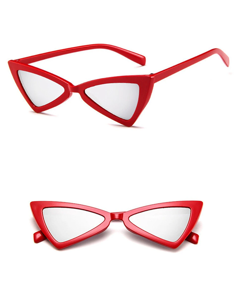 NEW brand design new European American cat eye glasses sunglasses ladies retro sunglasses transparent box colorful glasses (12)
