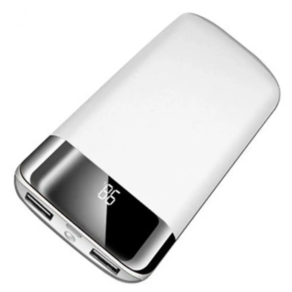 30000 мАч Внешний аккумулятор внешний аккумулятор 2 USB светодиодный внешний аккумулятор портативное зарядное устройство для мобильного телефона для Xiaomi Mi iPhone X Note 8 - Цвет: White