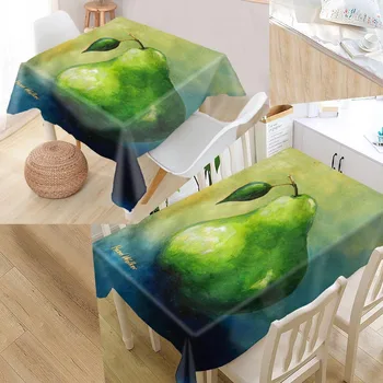 

Modern Art Paintings Custom Table Cloth Oxford Print Rectangular Waterproof Oilproof Table Cover Square Wedding Tablecloth