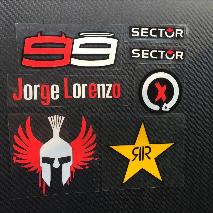 rockstar lorenzo sticker 99 sector sir helmet glasses moto