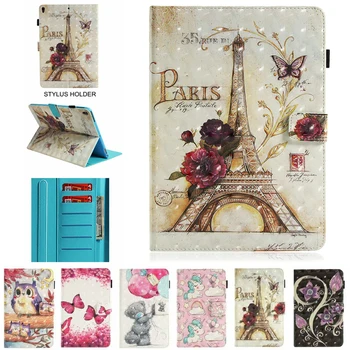

For Apple iPad Air butterfly unicorn flower owl tower bear Folio PU Leather cases for iPad Air 9.7 inch Cover Table
