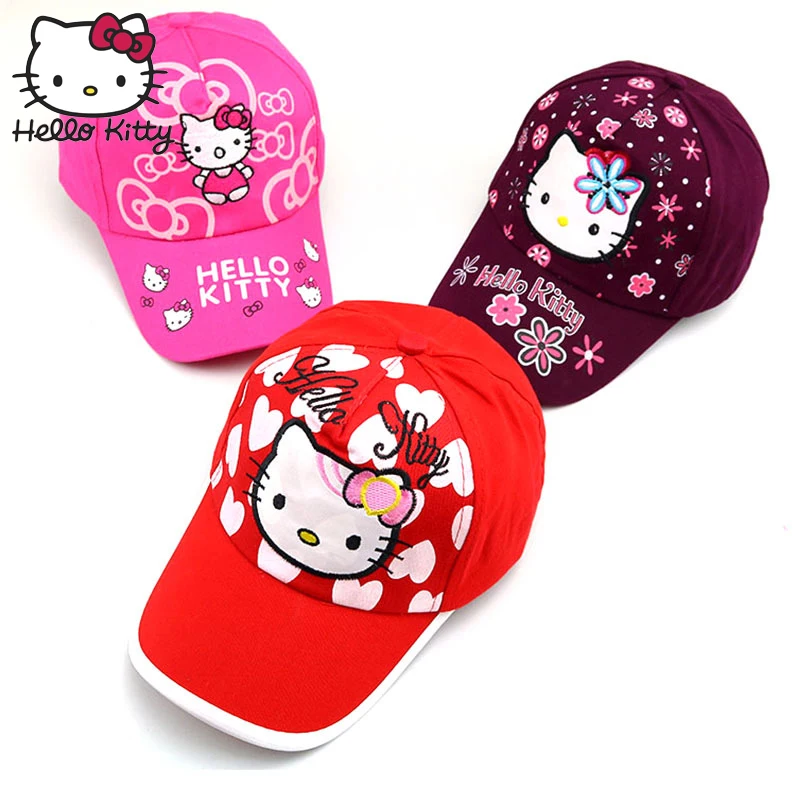 Hello kitty/летние шапки принцессы для маленьких девочек, для маленьких мальчиков и девочек, коллекция года, Детская кепка с рисунком hello kitty, милая бейсболка для улицы
