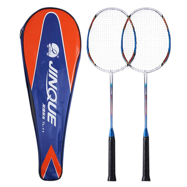 2 Player Badminton Racket Set Lightweight Carbon fiber Badminton Racquet Professional Badminton