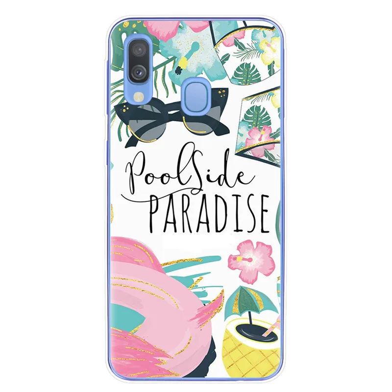 Summer Scenery Cases For Samsung Galaxy A7 A9 A6 A8 Plus A10 A20 A30 A40 A50 A70 Cover Soft Silicone Phone Case Fundas Capa - Цвет: T5874