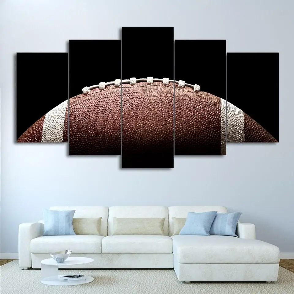 HD Print 5pcs football sports canvas wall art painting canvas modern