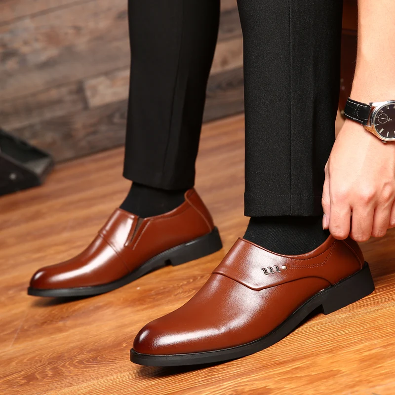 classic leather mens dress shoes luxury brand slip on male footwear wedding work flat office formal italian oxford shoes for men (17)