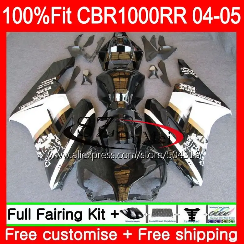 

Injection Body For HONDA CBR 1000RR black white CBR1000 RR 04-05 58SH2 CBR1000RR 04 05 CBR 1000 RR 2004 2005 OEM Fairings kit