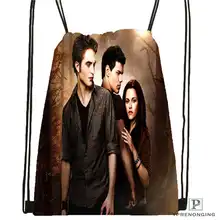 Пользовательские Сумерки-вампиры-походная сумка на шнурке милый рюкзак для детей(черная спина) 31x40 см#180611-03-128