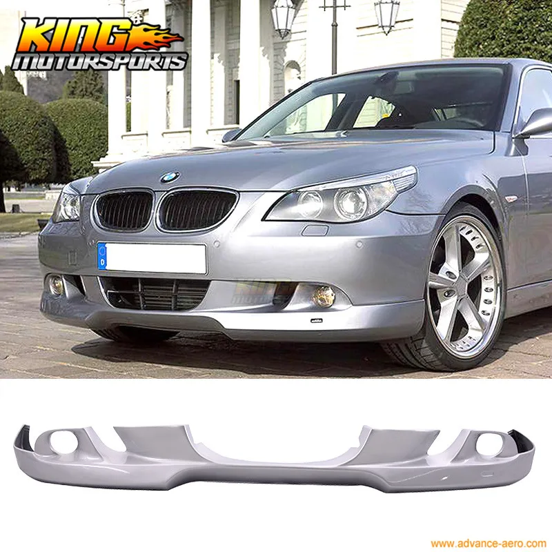 For 04 07 BMW E60 5 Series Front Bumper Lip AC Style Paint Silver Grey