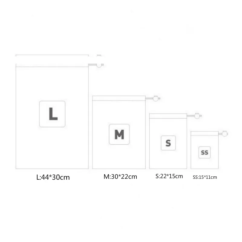 4 шт./компл. Путешествия Drawstring сумка маленькая сумка аккуратная одежда органайзер для обуви Одежда куб для упаковки шнурок