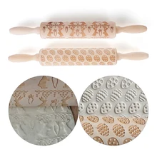 2 типа счастливый Пасхальный тисненая скалка для выпечки печенья лапша печенье, фондан, пирог, выгравированный тесто, яйцо кролика