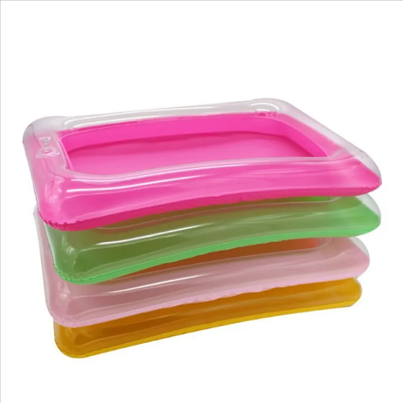 

Random Colors PVC Large Outdoor Inflatable Recreation Floating Tray Beach Lawn Games Sand Table Air Track Children Carnival Toys