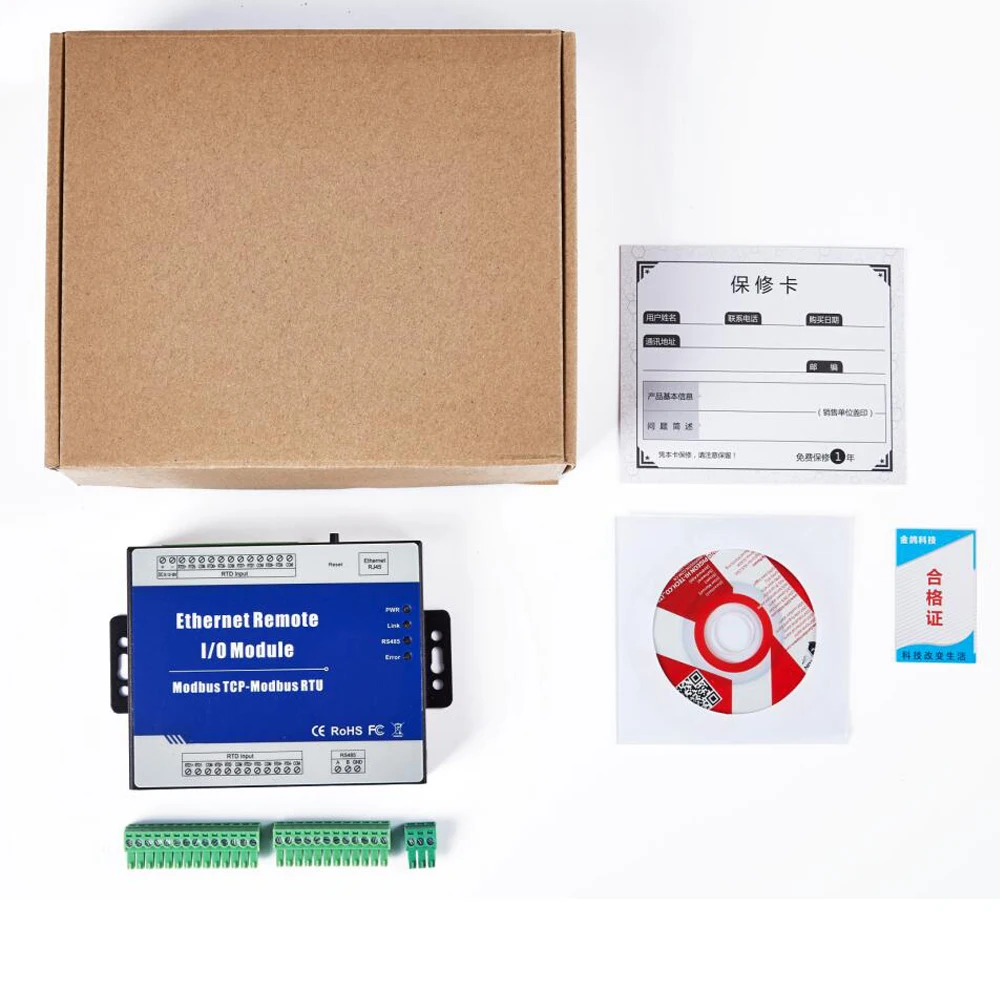 Modbus RTU RS485 для RJ45 Ethernet сетевое удаленное модуль 8 входов RTD поддерживает PT100/PT1000
