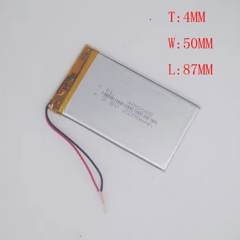 

3.7V Polymer Lithium Battery 405085/405087 Tablet PC MP5 Navigator Battery 2200 mA