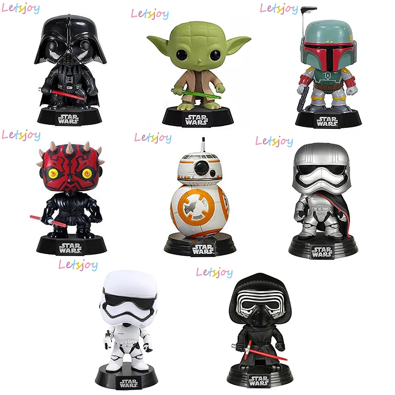 

OFFICIAL 10cm pop horse Star wars Vinyl Darth Vader Han Solo clone trooper stormtrooper ewok Garage Kits collection squishy