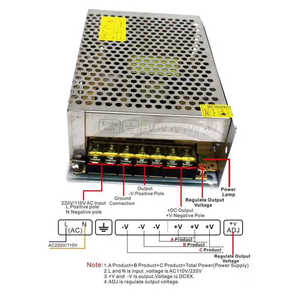 Универсальный источник питания DC 18 V 10A 180 W импульсный переключатель питания AC 110 V 220 V к dc 18 v usp для светодиодной ленты света 10 шт