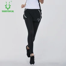 Женские спортивные штаны два в одном, леггинсы для фитнеса, бега, спортзала, йоги, тренировок, колготки, Vansydical, спортивная одежда