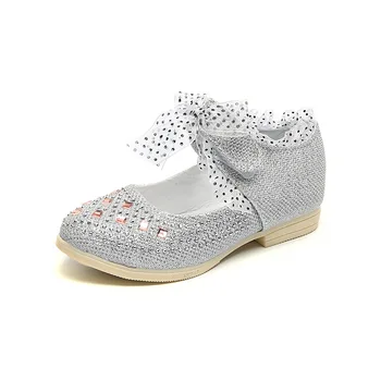 

Princess Little Girls Leather Shoes children lace Rhinestones fashion cute girls flats toddler baby shoes