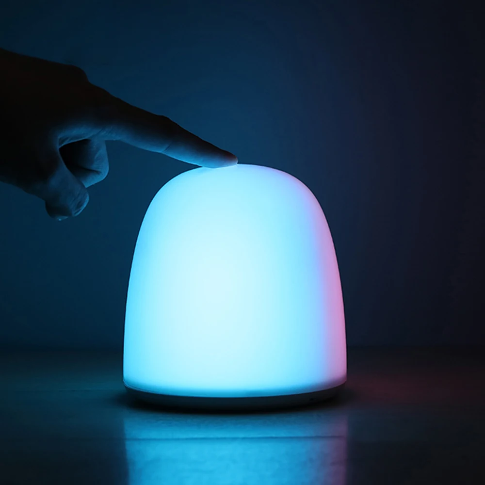 

7 Modes USB Colorful RGB 12 LED Night Light Desk Lamp Sensitive Touch Shaking Control Brightness for Bedroom Kids Living Room