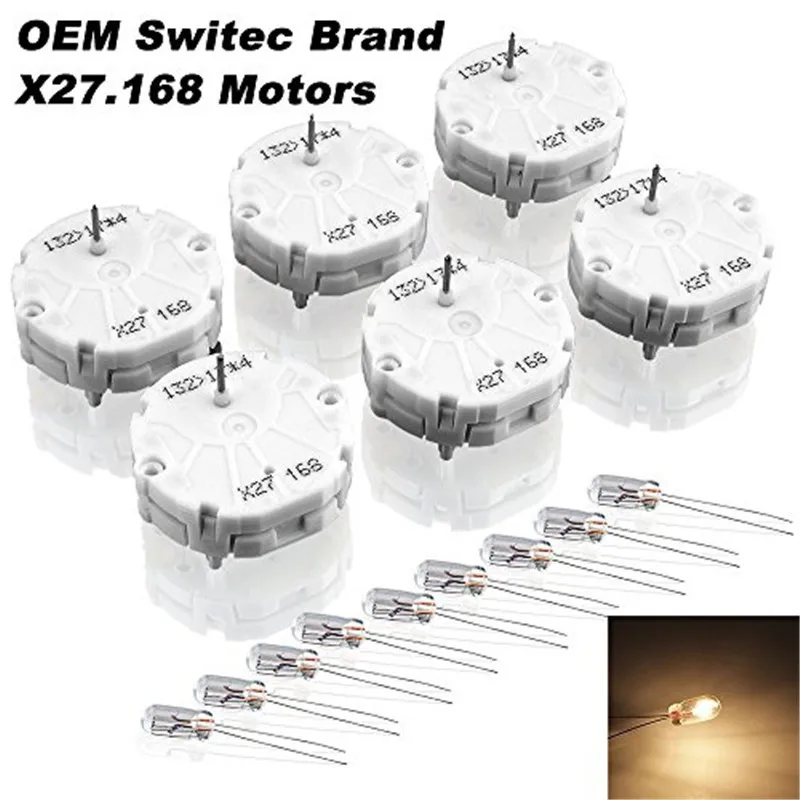 

6PCS X27.168 x27 168 For G-M GMC Stepper Motor Speedometer Gauge Repair Kit Cluster 10 Bulbs X27 168