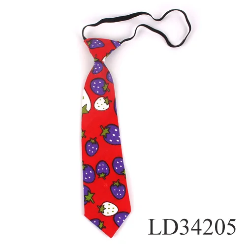 Галстук для девочек, льняной галстук с мультяшным принтом для детей, костюмы 6 см, галстуки с принтом, тонкий галстук для мальчиков, резиновый галстук Gravatas - Цвет: LD34205