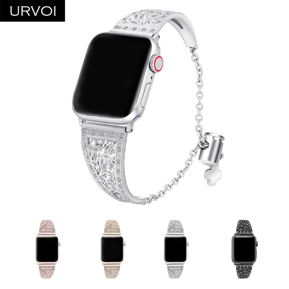 Браслет URVOI для Apple Watch series 4 3 2 1 женский модный браслет с цепочкой и ремешком на