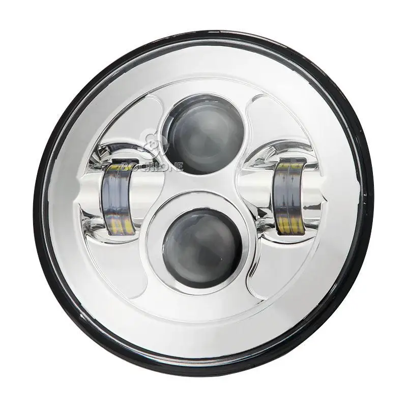 

7 Inch Round Dual Beam H4 Socket Hi-Lo LED Headlights for Jeep Wrangler JK TJ LJ Land Rover Defender Off Road Driving Light