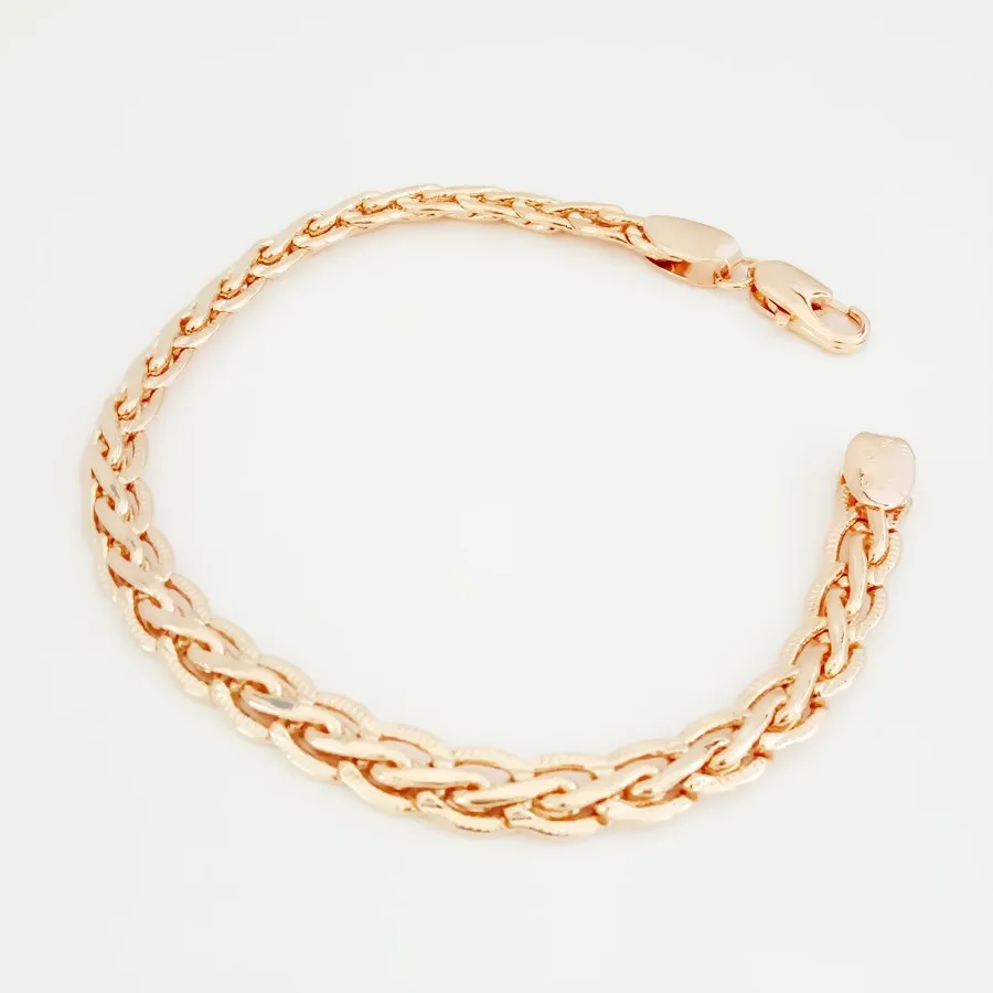 

1 Piece Hot Selling Luxury Elegant 585 Gold Color Man Jewelry 2018 New Design Classic 6 MM Wide Men Bracelets