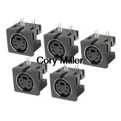 

5pcs PCB Mount 4 Pin Female S Jack DVD Mini Din Sockets Connectors MDC-4-01