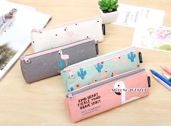 

19*6.5*7cm Flamingo pattern Cosmetic pencil Bag, Waterproof Pen case Stationery Pouch Makeup Cosmetic pencil Bag