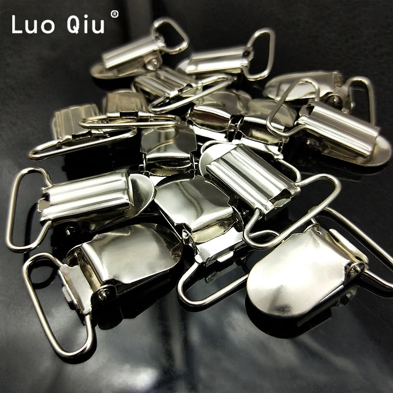 

6 pcs Suspenders clip buttons strong clip Spare clip Paci Pacifier Ribbon Clips