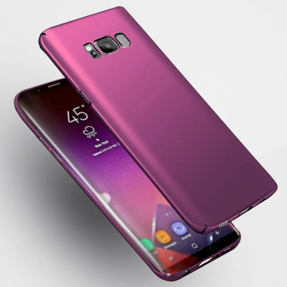 

Luxury Full Cover Phone Case For Samsung Galaxy S8 Plus Hard PC Protection Case Shockproof Cover For Samsung S8 S 8 Slim Cases