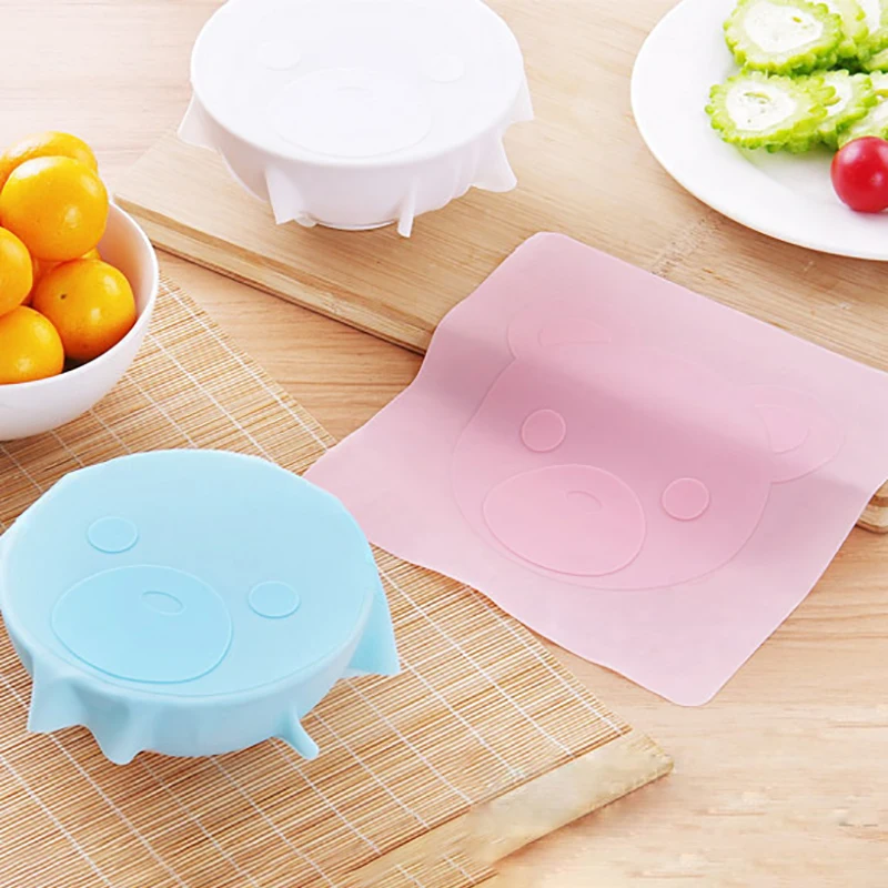 Многоразовая силиконовая пластиковая обертка моющаяся Крышка для посуды для микроволновой печи, холодильника, чаша для кухни, инструмент для хранения свежих продуктов
