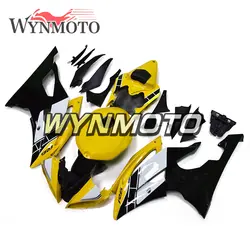 Полный комплект обтекателей для Yamaha R6 2008-2016 08-16 лет впрыска ABS пластика кадра Обтекатели мотоциклов черного, желтого цвета серебряный Новый