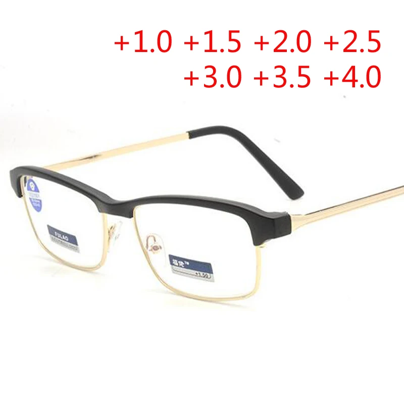 Bluray Reading Glasses Fashion Half Frame Eyewear Men Women Reading