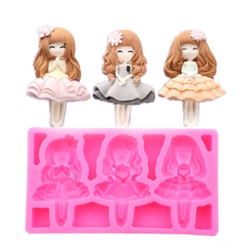 

Top Ballet Dancer Silicone Mold Sugarcraft Fondant Ballet Girl Mold Cake Decorating Tools Chocolate
